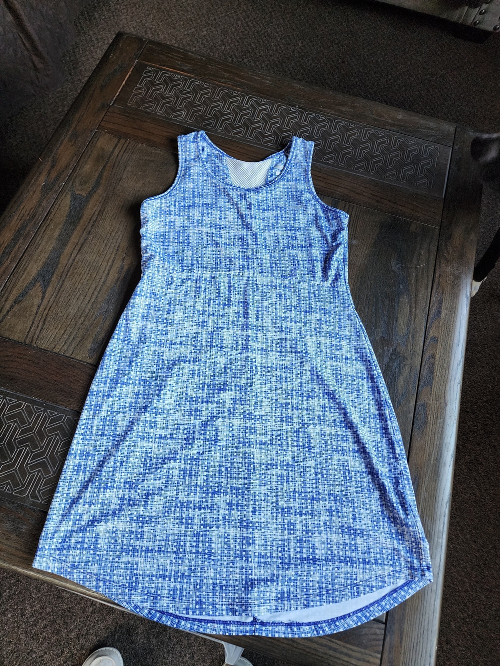 Columbia Blue Speckled Sleeveless Women's Dress